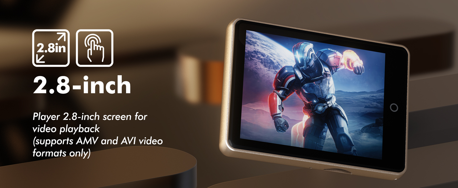 64GB MP3 Player with Bluetooth 5.3, Portable Music Player with Voice Recorder ,FM Radio, Pedometer