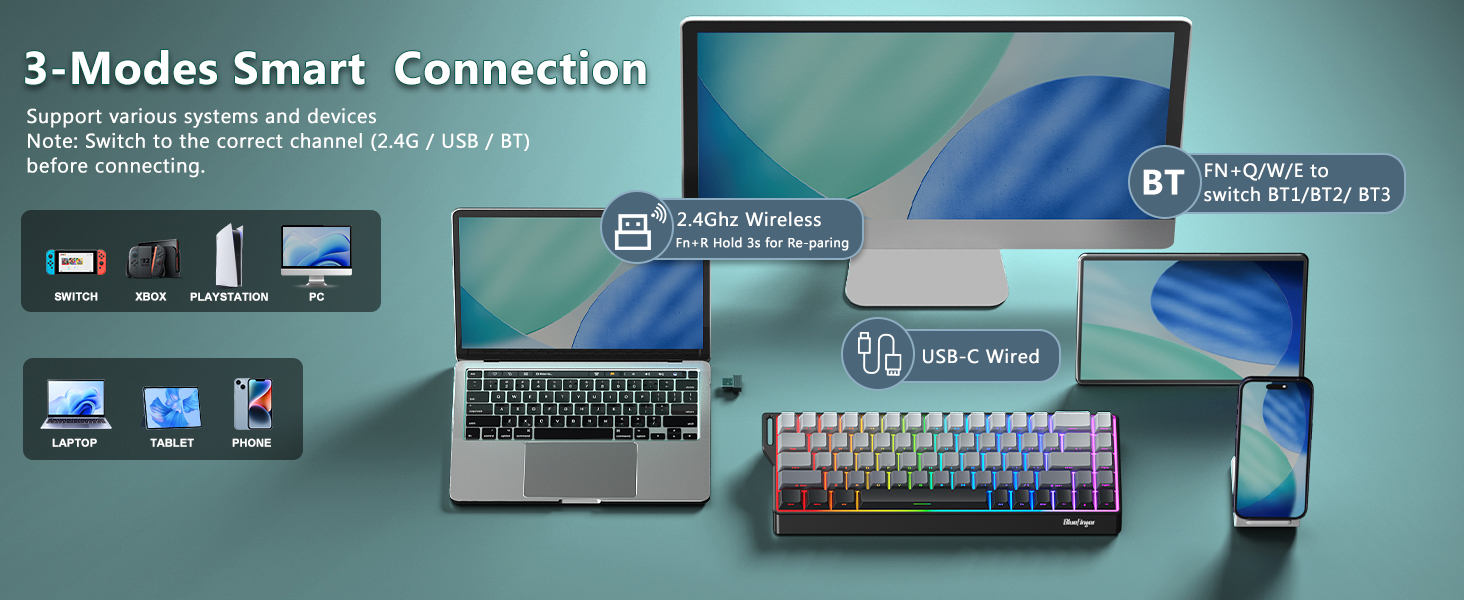 Small keyboard Mini keyboard bluetooth gaming keyboard mechanical keyboard