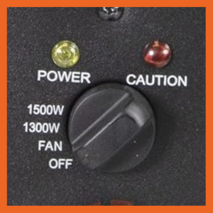 comfort zone space heater has 2 heat settings