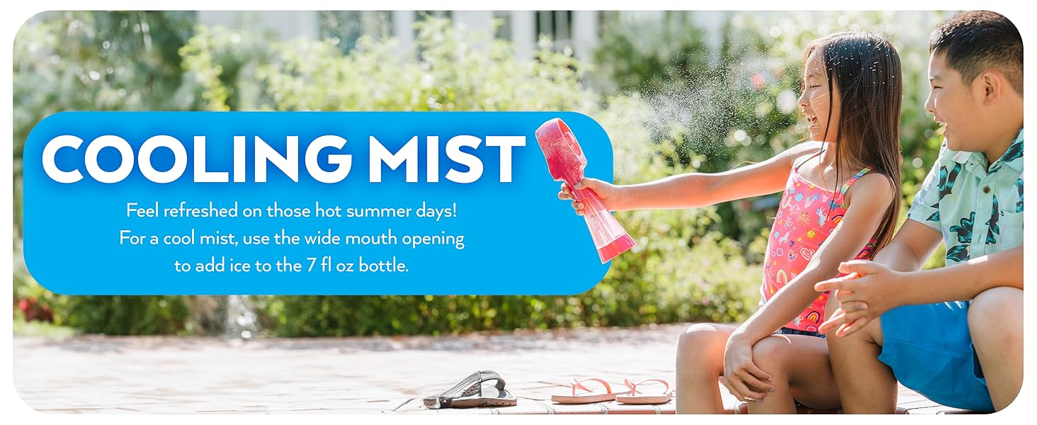 O2Cool Elite Misting Fan Pink Cooling Mist