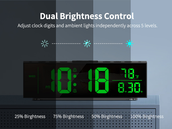 large digital wall clock