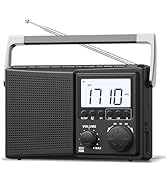 LEOTEC AM FM Radio with Bluetooth,Portable Radio Strong Reception,Plug in Wall,Battery Operated,1...