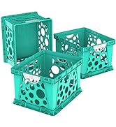 Storex Premium File Crate with Molded Handles – Letter and Legal Document and Folder Storage, Tea...