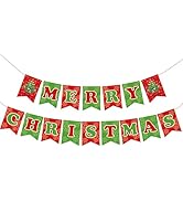 OHOME Christmas Party Decorations - Merry Christmas Banner | CHRISTMAS Decorations for Indoor Out...