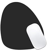 Velluxion Teardrop Mouse Pad Black, 7.3 x 8 in Small Portable Mousepad with Non-Slip Base for Lap...