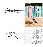 YIYIREA Pool Towel Rack Outdoor Adjustable Height 41.3-61.8In Towel Rack for Pool Heavy-Duty Free...