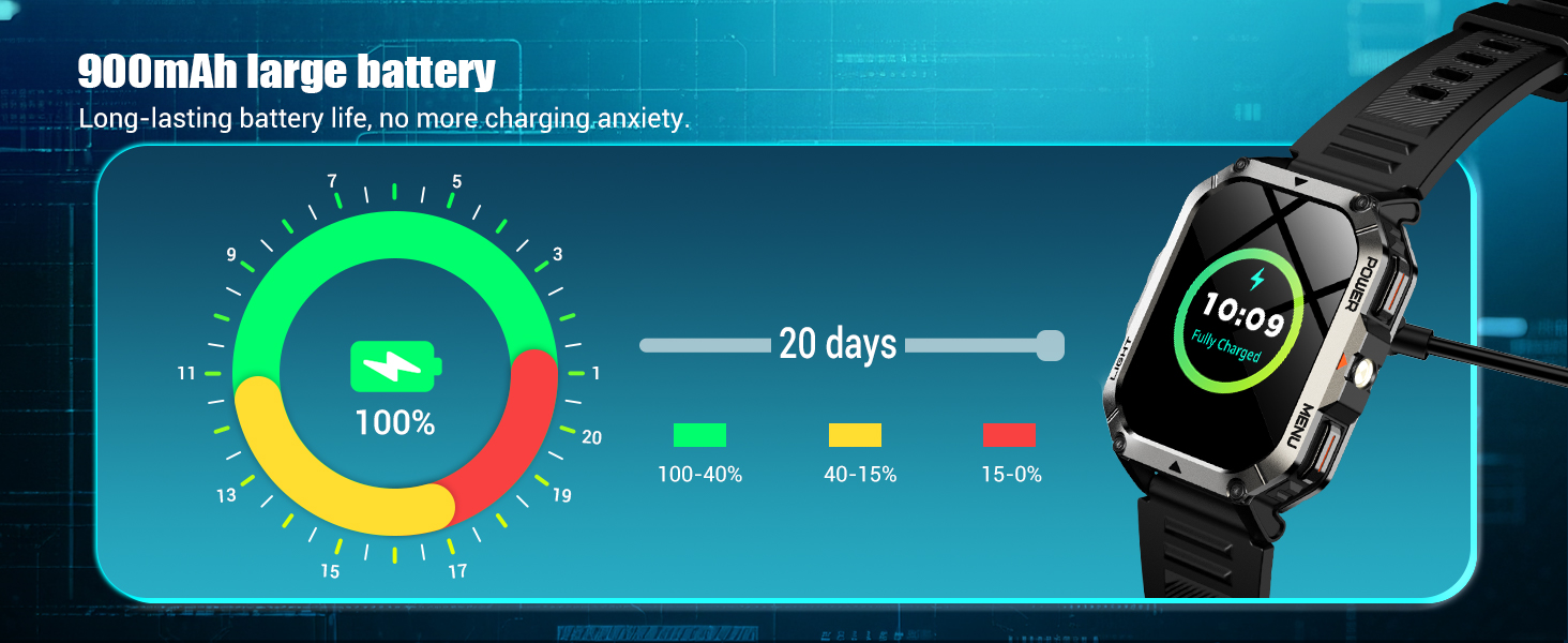 100-Day+ Ultra-Long Battery Life
