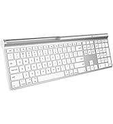 CHESONA Wireless Bluetooth Keyboard for Mac, Support USB-A to USB-C Wired Connection for iMac, Ma...