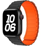 Magnetic Band Compatible with Apple Watch Band 49/46/45/44/42/41/40/38mm, Double Sided Silicone M...
