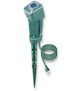 OSKOS Outdoor Power Stake, 3 Grounded Outlets with 180° Rotating Function and Safety Cover and Ph...