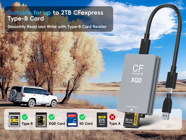 xqd card reader express reader