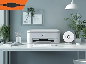 Application of black power extension cord in home printer