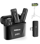 RGBlink Wireless Lavalier Microphone for iPhone 15 Pro Max, Samsung, Android, USBC Smartphone - S...