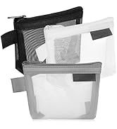 Healifty 3pcs Mesh Coins Purse Mini Makeup Bag Organizer Portable Storage Bags Cosmetic Bags Chan...