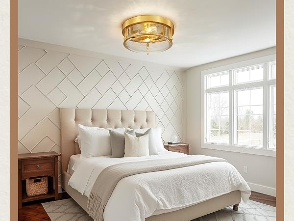 brass gold ceiling light