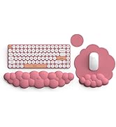 Lauspuck Cloud Keyboard Wrist Rest and Mouse Pad with Wrist Support Set, Ergonomic PU Leather Mou...