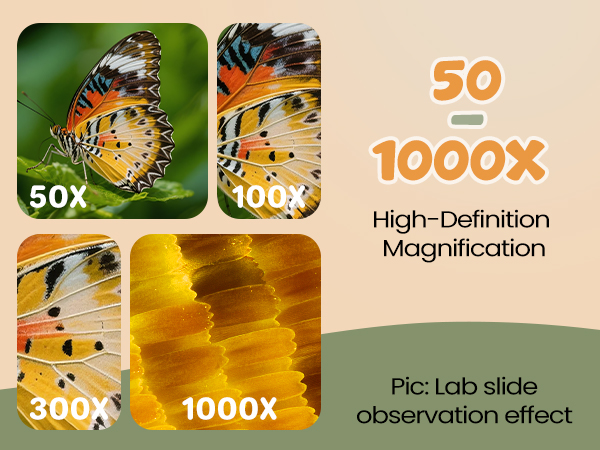 50-1000x Kids Microscope