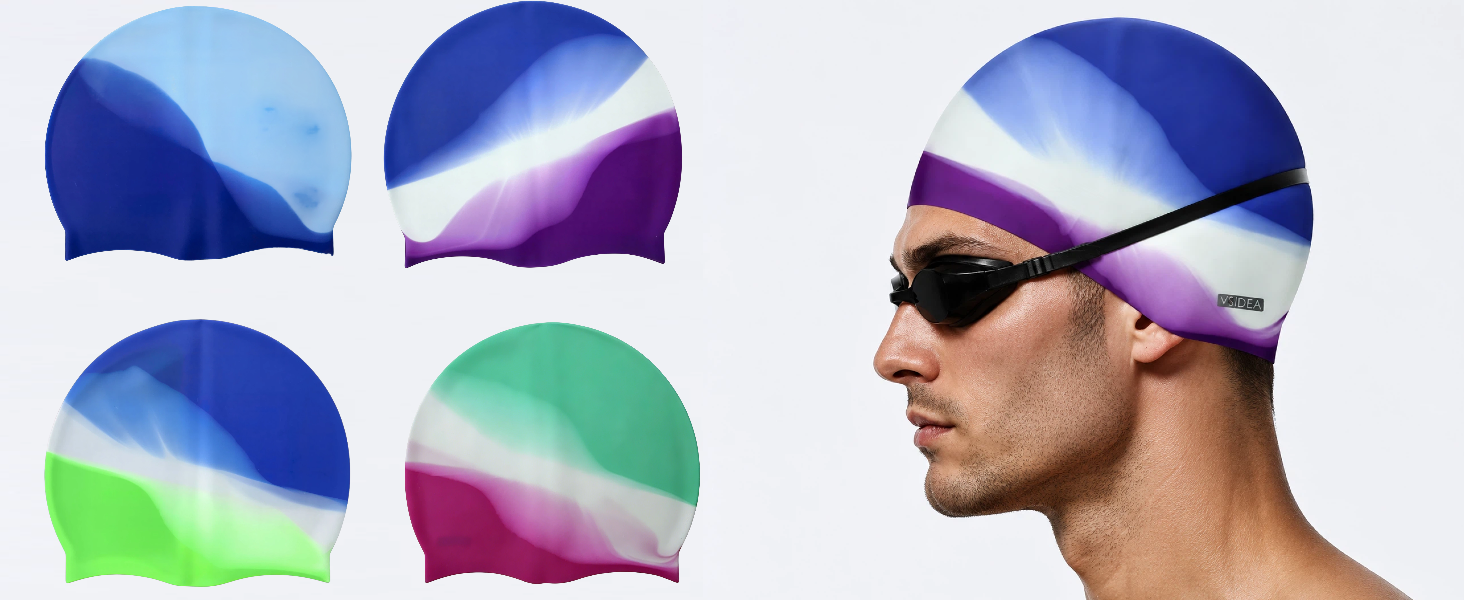adult silicone swim caps