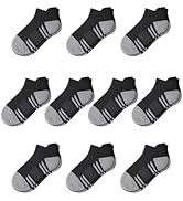 Somaibo 10 Pairs Boys Girls Ankle Socks Kids Athletic No Show Socks Low Cut Half Cushioned Sock