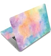 SUPERDANT Watercolor Rainbow Tie-Dye Laptop Notebook Skin Sticker 3Pcs Including 15x10.6inch Cove...