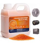 Vbeijll (2.1 LBS) Orange Indicating Silica Gel Desiccant Beads | Cobalt Chloride-Free, Non-Toxic,...