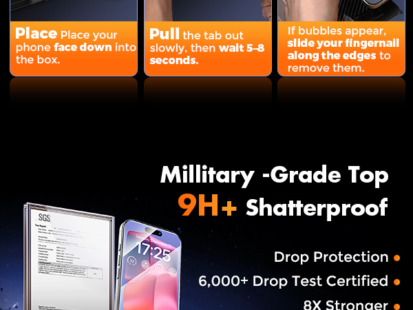 UNBREAKcable iPhone 16 Pro Screen Protector Tempered Glass