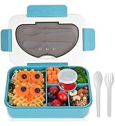 MaMix Bento Lunch Boxes for Adults, Blue, 5 Compartment Lunch Box Containers, Reusable &amp; Leakproo...