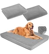 Dog Bed Covers Replacement Washable 100% Waterproof Soft Dog Bed Sheet 2 Pack 36" x 23" S