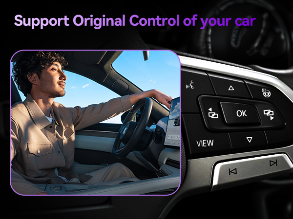 Wireless CarPlay adapter supports original car controls and steering wheel buttons
