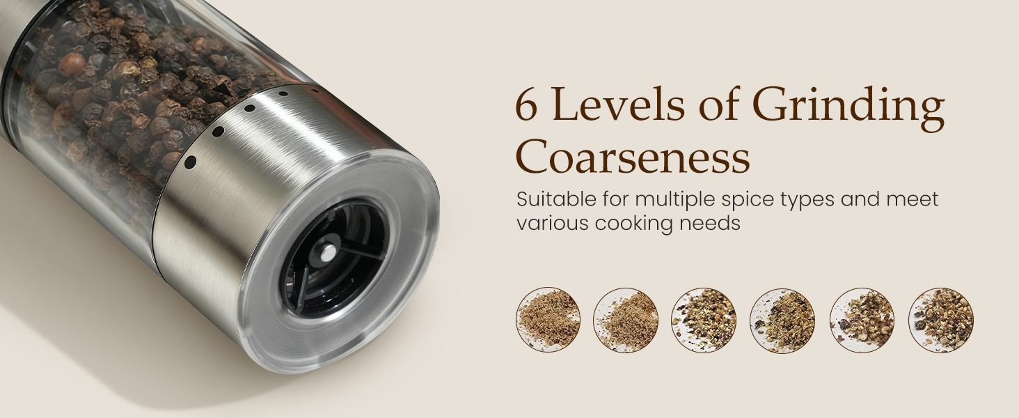 automatic salt and pepper grinder set