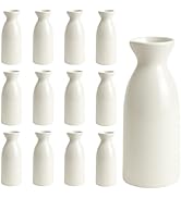 JapanBargain 2722x12, Pack of 12 Porcelain Sake Bottle Sake Carafe Japanese Wine Decanter Dishwas...