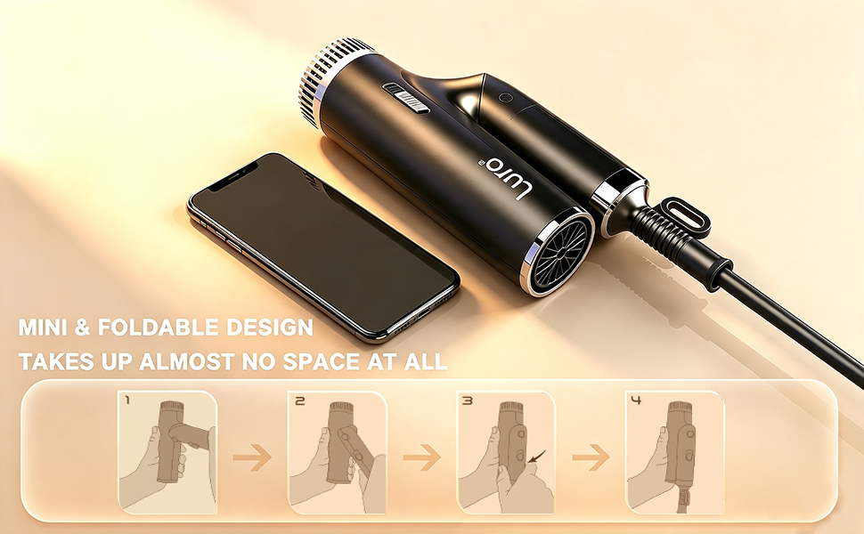 foldable hair dryer