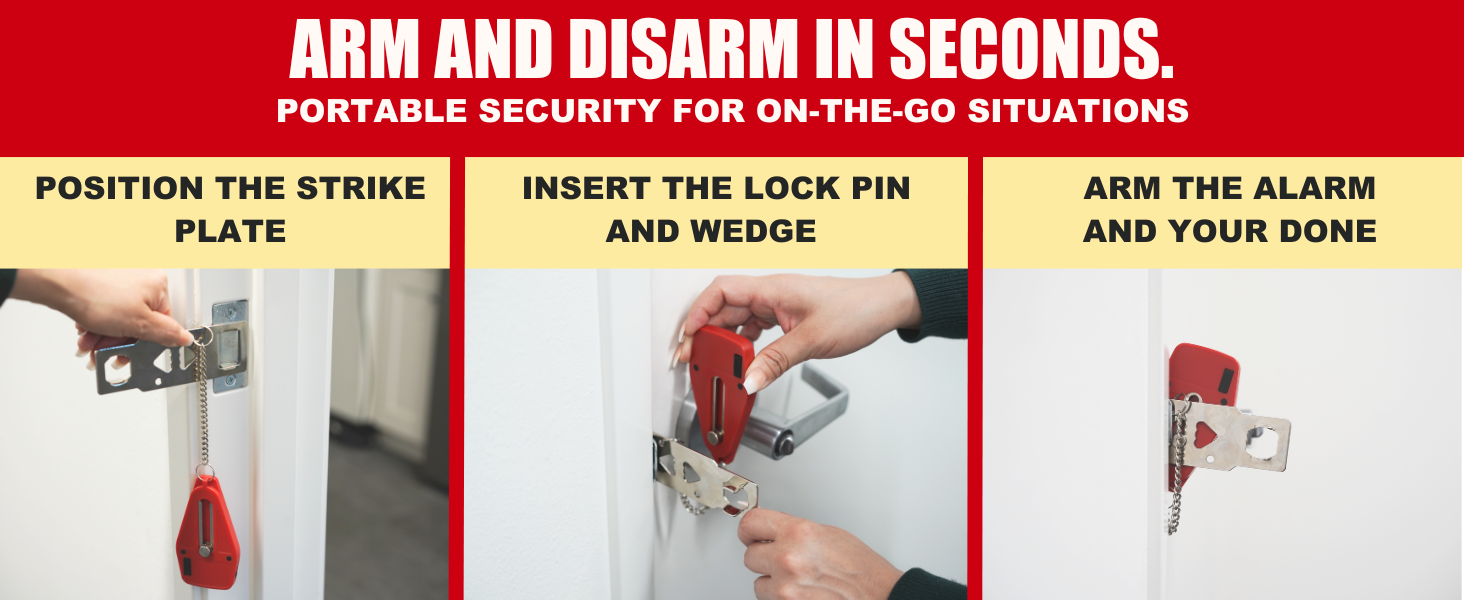 PORTABLE DOOR LOCK WITH ALARM