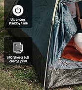 iDPRT Portable-Printer Wireless for Travel, 300DPI Inkless-Thermal-Small-Printer for Home Use, Of...