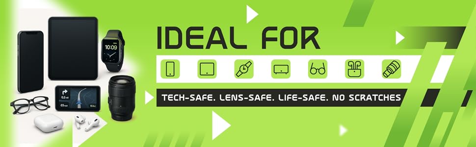 Screen and lens cleaning wipes for phone, tablet, glasses, smartwatch, AirPods, camera