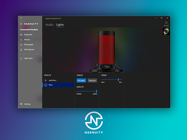 Customizable in HyperX NGENUITY