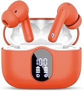 Wireless Earbuds, Bluetooth 5.4 Headphones Bass Stereo, Ear Buds with Noise Cancelling Mic, LED D...