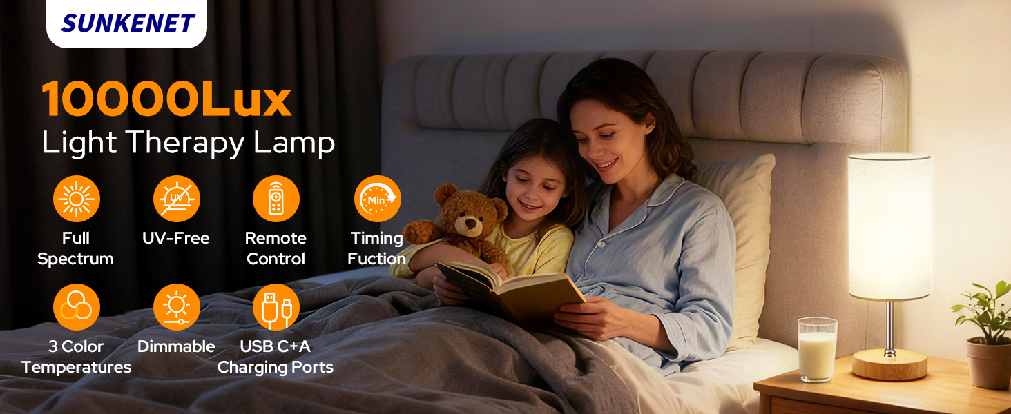 SUNKENET Light Therapy Lamp