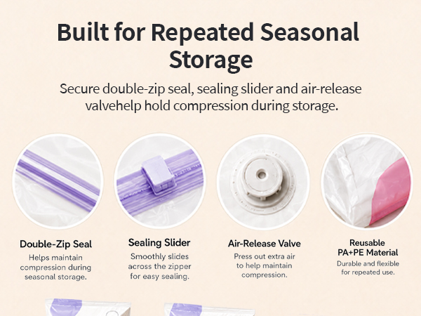 no pump vacuum storage bags