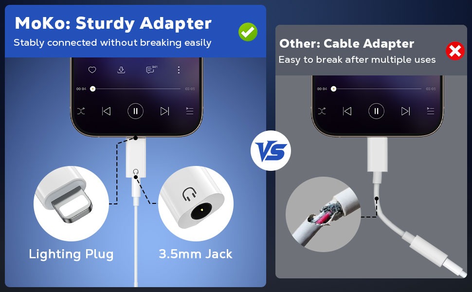 3.5mm to lightning adapter lightning to 3.5mm adapter