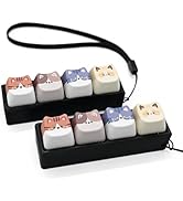 2 Pack Keyboard Fidget Clicker, 4 Keys Clicky Keyboards Keychain Fidgets for Adults, Creamy Stres...