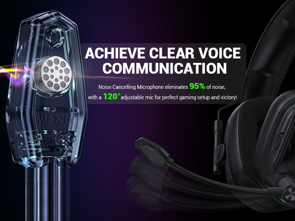 Gaming Headset with Noise Canceling Microphone