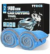 TTRCB 2 Pack Car Drying Towels, 48" x 24" Extra Large Microfiber Towels for Cars, 1400 GSM Ultra-...