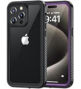 Lanhiem for iPhone 15 Pro Max Case, IP68 Waterproof Dustproof Shockproof Cases with Built-in Scre...