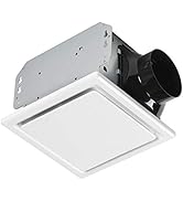 Homewerks 7140-80 Bathroom Fan Ceiling Mount Exhaust Ventilation, 1.5 Sones, 80 CFM, White