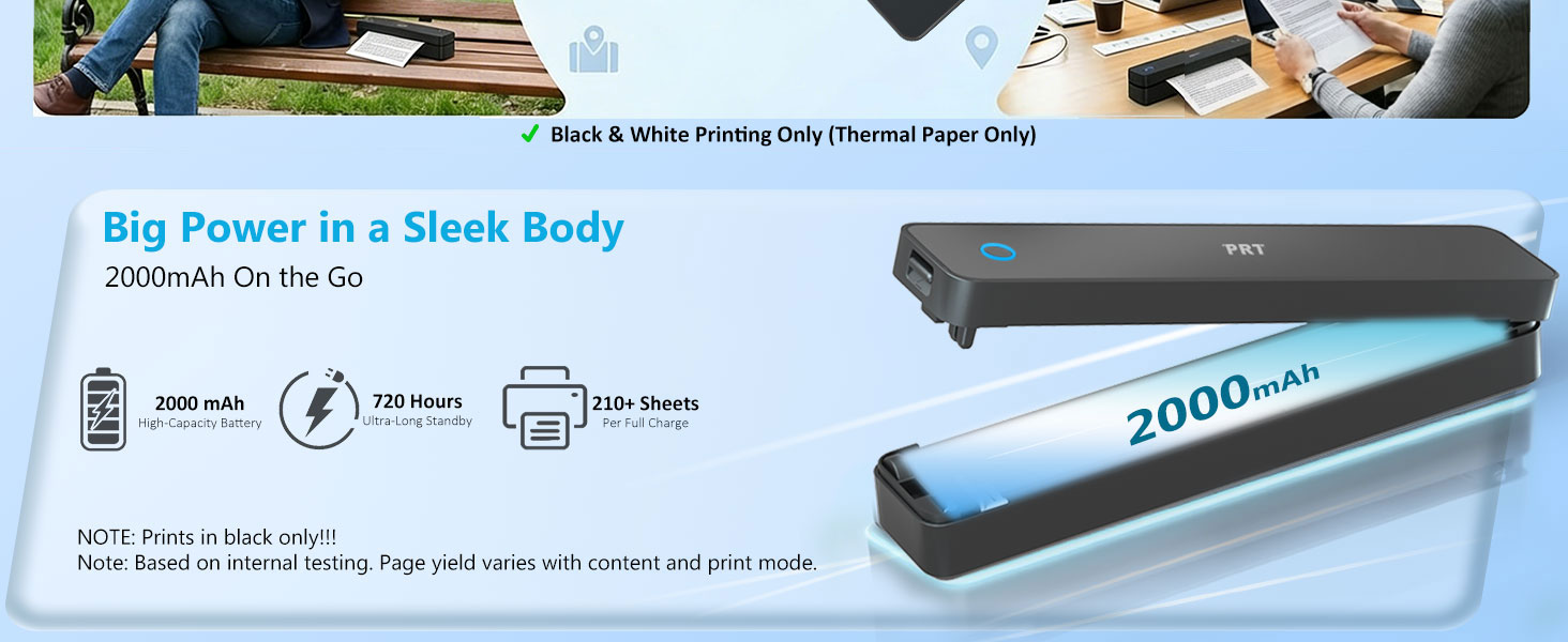 Inkless Portable Printer