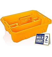 CANOPUS Storage Tray Tote with Functional Holes 2 PCs Plastic Cleaning Caddy with Handle, Portabl...