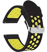 Universal 18mm 20mm 22mm 24mm Width Silicone Watch Band Replacement, Quick Release Rubber Watch B...