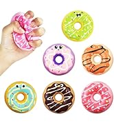 6pcs Donut Squeeze Toys Slow Rise Cute Soft Doughnut Squishys for Kids and Adults for Party Decor...