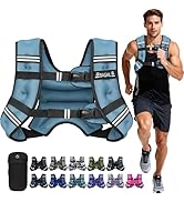 BAGAIL Weighted Vest, 5lb/8lb/10lb/12lb/15lb/20lb/25lb/30lb Weight Vest for Walking &amp; Weight Loss...